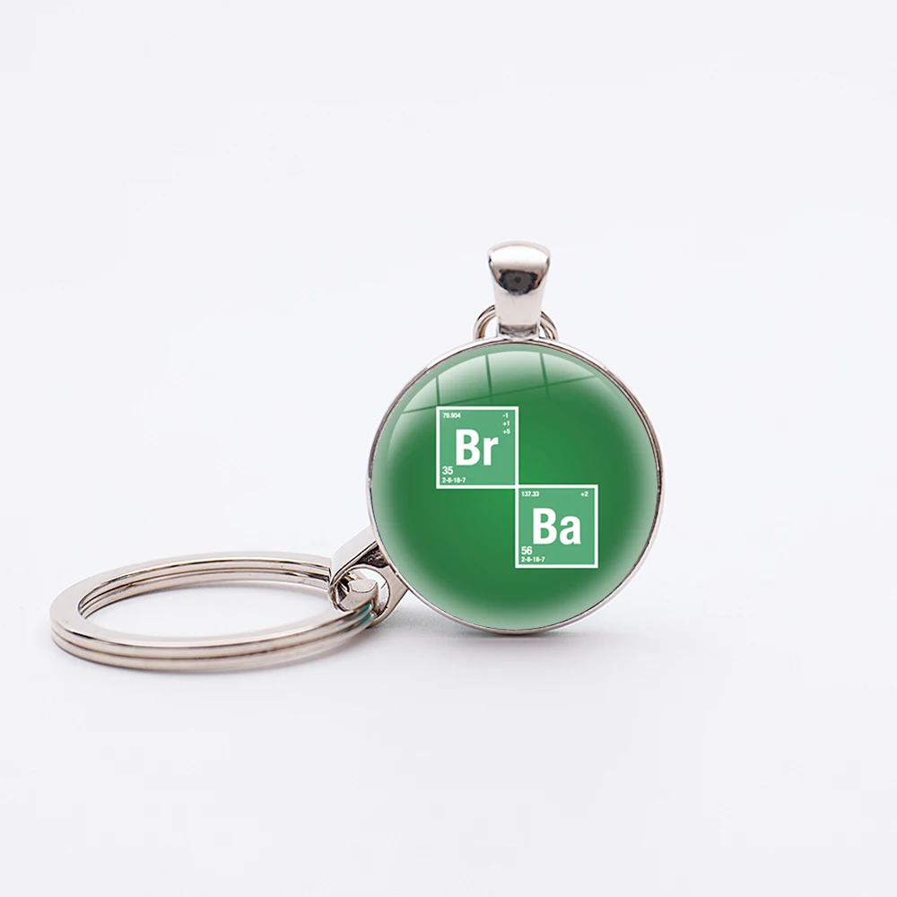 AMC TV Šperky Breaking Bad Keychain Chemického Prvku Striebro Pozlátené s Príveskom, kľúčenky Rodiny Kľúča Držiteľa