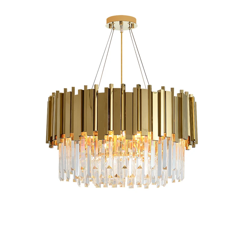 Stmievateľné LED Postmoderných Gold Crystal Desinger Luster Osvetlenie Pozastavenie Svietidlo Lampen Lesk Pre Jedáleň Foyer