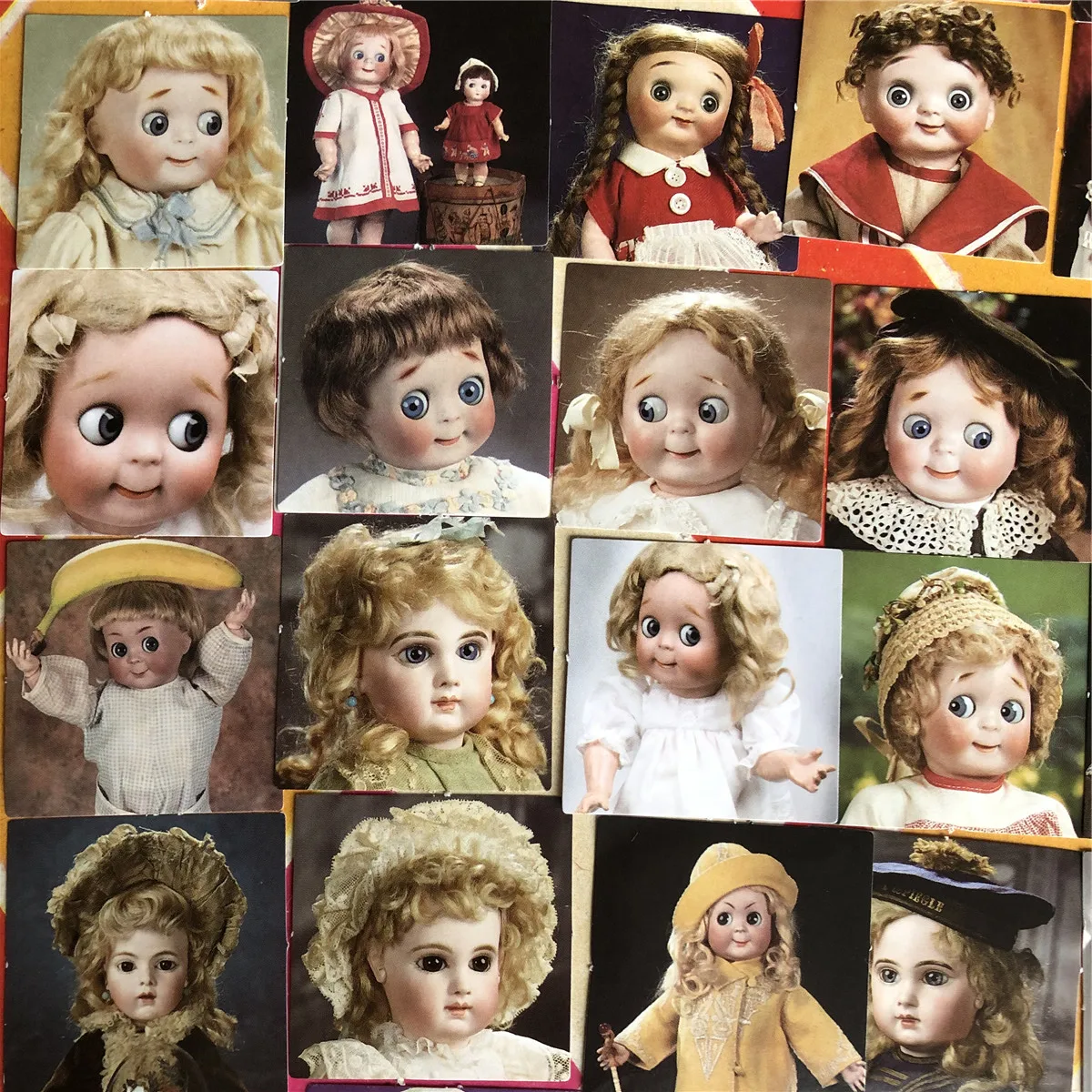 16pcs Vintage nálepky Roztomilý starožitné bábiky dizajn DIY scrapbooking album šťastné plánovač dekoratívne samolepky notebook