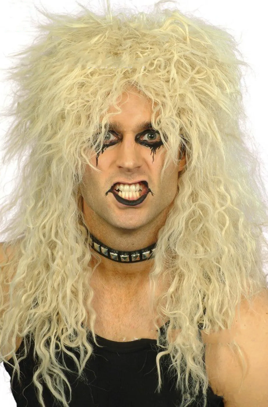 70. rokov 80-tych rokov Halloween Party Kostýmy Hojdacia Mužov Kučeravé Syntetické Vlasy Punk Metal Rocker Disco Karmínová Cosplay Vlasy