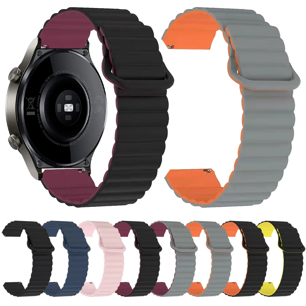 Magnetické Watchband pre HUAWEI GT 3 2 46 mm 42mm Runner Hodinky Remienok Silikónový Náramok pre HUAWEI Sledovať 2 3 Pro GT 2e Band 20 22 mm