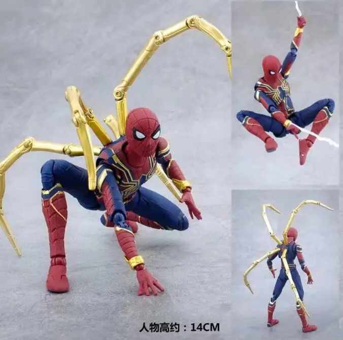 Marvel Avengers Infinity War Železa Spider & Tamashi Štádiu 15 cm BJD Spiderman Super Hrdina Obrázok Model Hračky pre Deti,