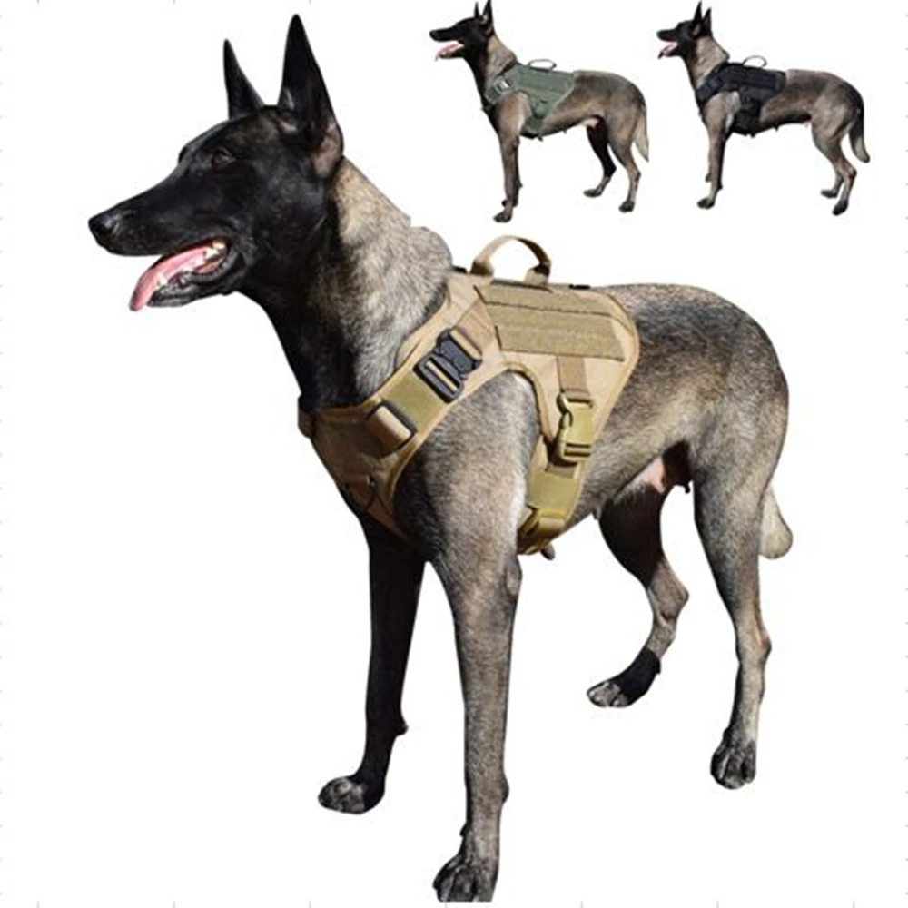 MXSLEUT Taktické psa vesta Rukoväť v Strede K9 sedáku nastaviteľná veľkosť pre Molle vojenský Výcvik psa na Lov