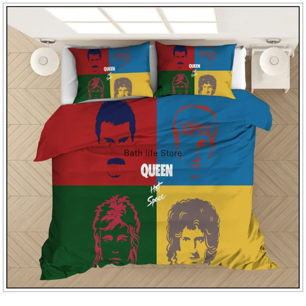 Freddie Mercury 3D Vytlačené posteľná bielizeň Nastaviť Obliečky obliečky na Vankúše Cumlík posteľná bielizeň Nastaviť Obliečky Posteľná Bielizeň