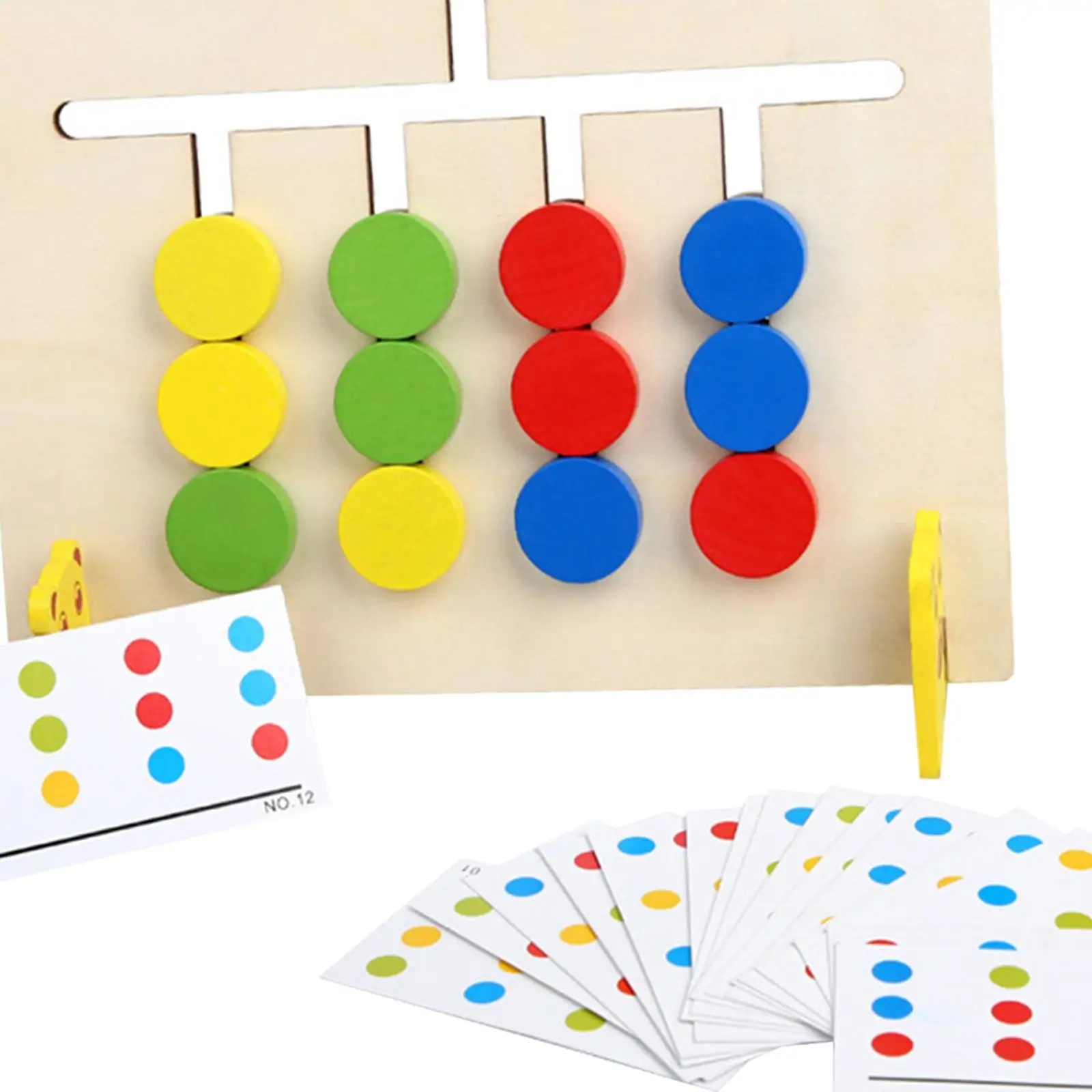 Drevené Slide Puzzle Dosky Farby Uznanie Logické Myslenie Vzdelávania Zodpovedajúce Hra Jemnej motoriky Vzdelávania pre Deti detský Dary