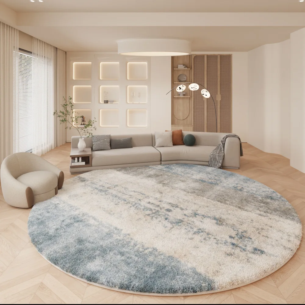 Jednoduchý okrúhly koberec obývacia izba štúdia konferenčný stolík mat spálňa posteli rohože