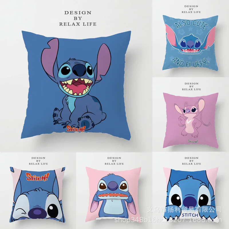 Lilo a Stitch Disney Námestie obliečka na Vankúš, Spálne, Gauč Vankúš pre Deti Cartoon Tlač Domáce Dekorácie, Vianočné Darčeky