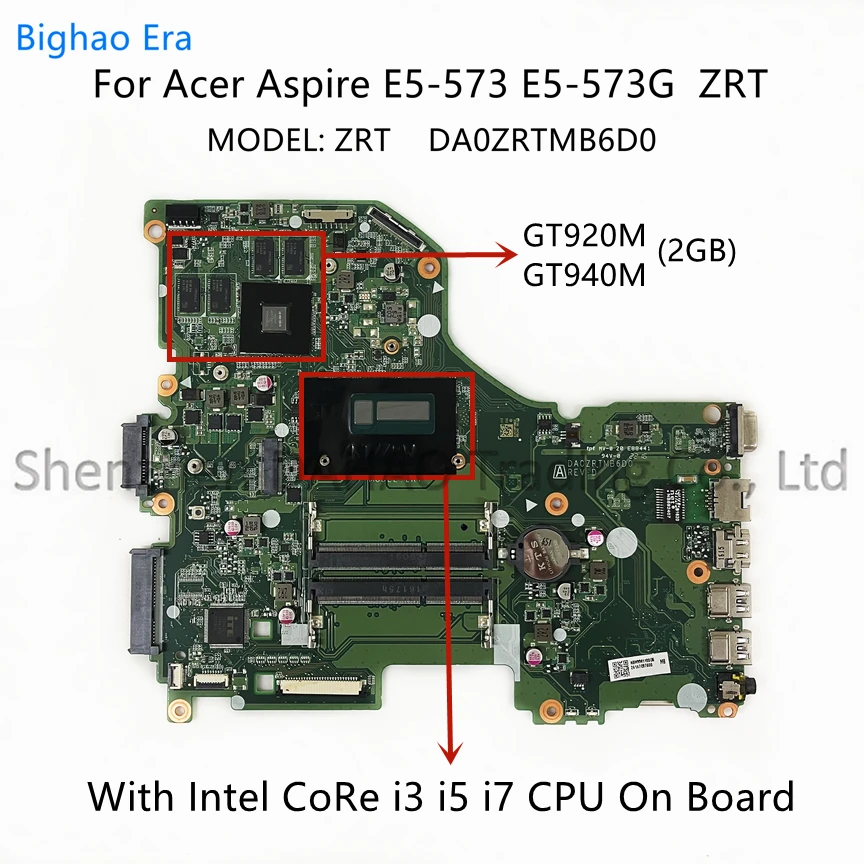 DA0ZRTMB6D0 Pre Acer Aspire E5-573 E5-573G Notebook základná Doska S procesorom Intel i3 i5 i7 CPU GT920M/GT940M 2GB/4GB, grafická Karta 100% Práce