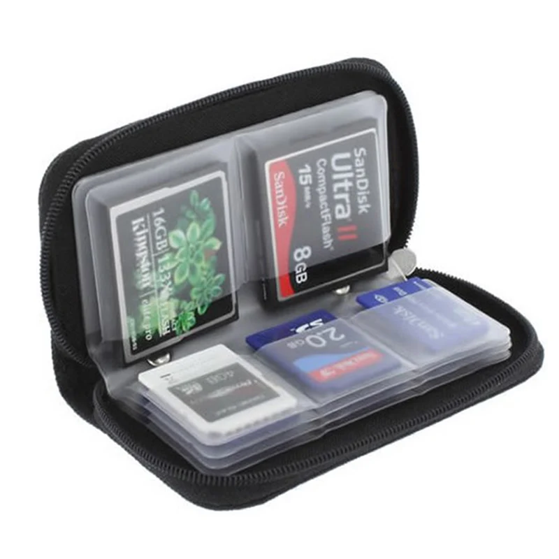 Pamäťovú Kartu Skladovanie Taška puzdro, Držiak Peňaženky 22 Sloty na CF/SD/Micro SD/SDHC/MS/DS Hry Príslušenstvo pamäťovú kartu box Obrázok 1 