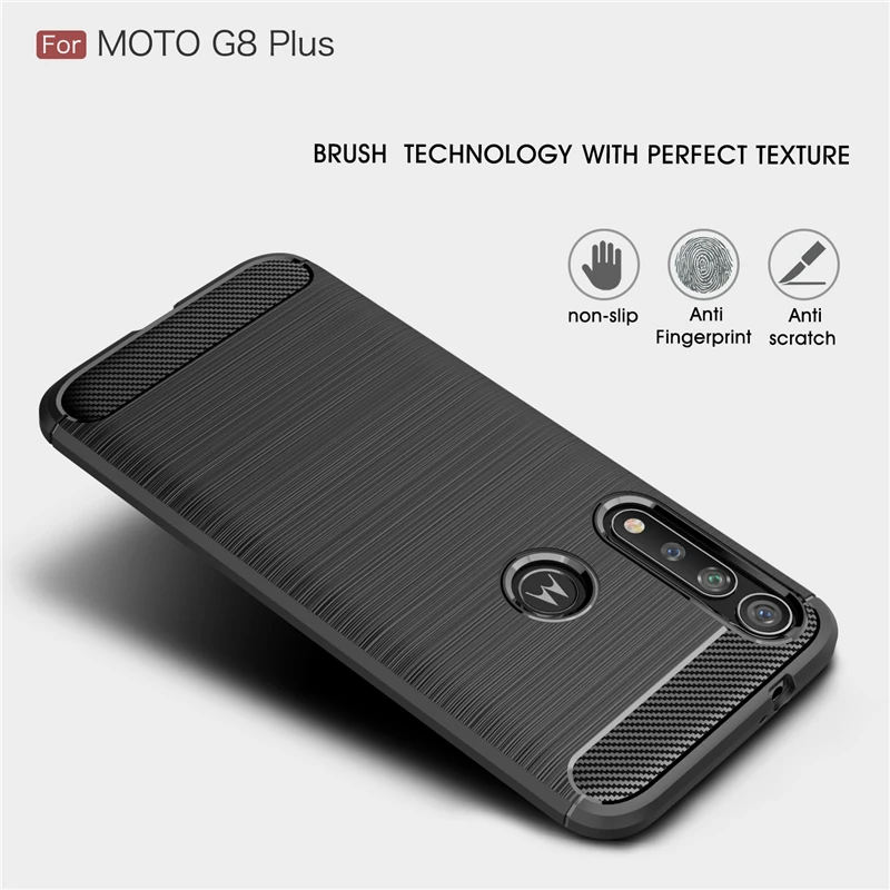 Prípad Motorola Moto G8 Plus Prípade Shockproof Nárazníka Uhlíkových Vlákien Kryt Pre Motorola Moto G8 Plus Telefón Pre Prípad Moto G8 Plus Obrázok 1 