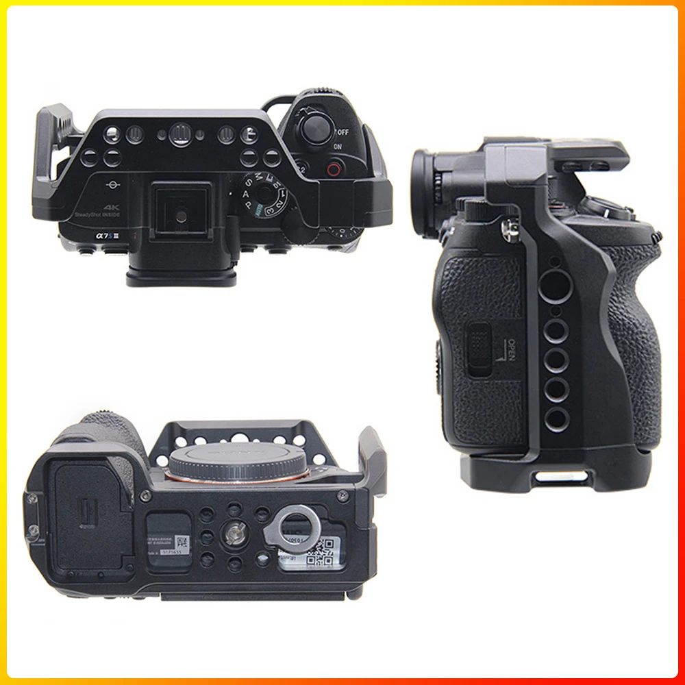 SETTO Fotoaparát Klietka pre Sony Alpha 7S III / A7S III / A7SIII / A7S3 Fotoaparát FORMFITTING CELEJ KLIETKE Obrázok 1 