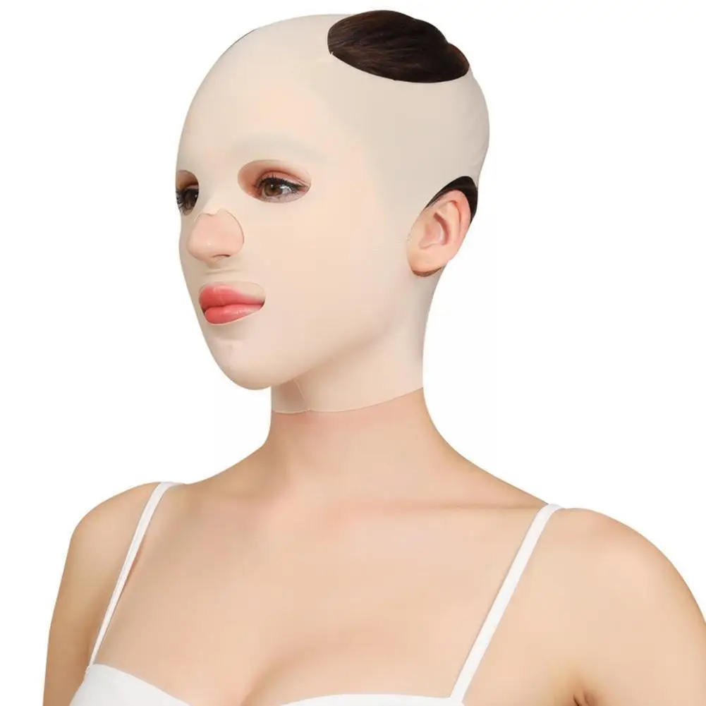 3D Opakovane Priedušná Krása Ženy Proti Vráskam Chudnutie Obväz Spanie Tvár Plná Maska Výťah Shaper V M9U2 Obrázok 1 