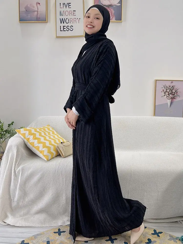Abaya Dubaj Turecko Islamu, Moslimov Dlhé Šaty, Hidžáb Kaftany Abayas Pre Ženy Djellaba Župan Longue Kimono Femme Musulmane Khimar Obrázok 1 