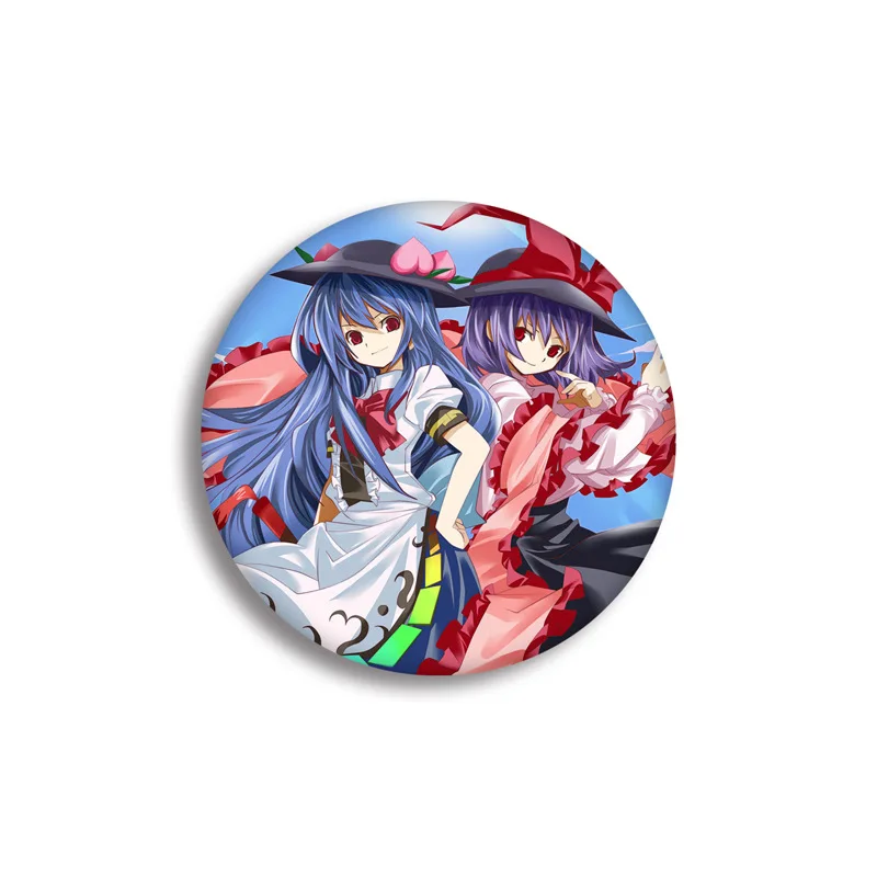 1pcs Anime Touhou Projektu Brošne retiazky Na Dievčatá Chlapci Cartoon Vzor Okrúhly Odznak Klopě Pin Na Batoh Oblečenie Cosplay Darček Obrázok 1 