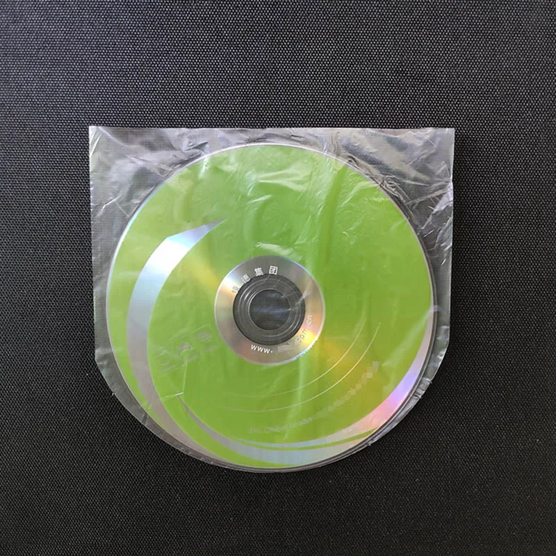 1000pcs Plastové CD DVD Disk Skladovanie Taška Polkruhu Priesvitné Prachotesný Film Ochranné Taška Obrázok 1 