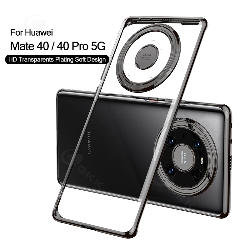 GKK Luxusné Lode Prípade Huawei Mate 40 Pro 5G Prípade HD Transparentné Proti klepaniu Ochrany Mäkký Kryt Na Huawei Mate 40 Pro 5G Obrázok 2 
