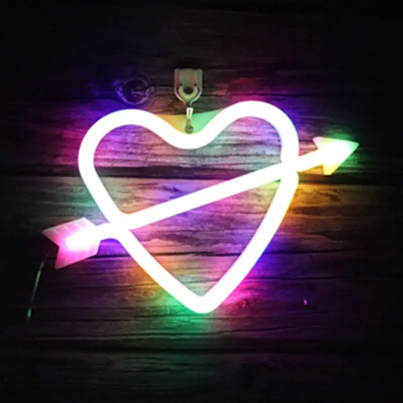 Svadobné Party Dekorácie Amor Láska Rainbow Neónový nápis-Neónové Svetlá pre Spálne Klub LED, Neónové Značky Stenu Decor Valentines Darček Obrázok 2 