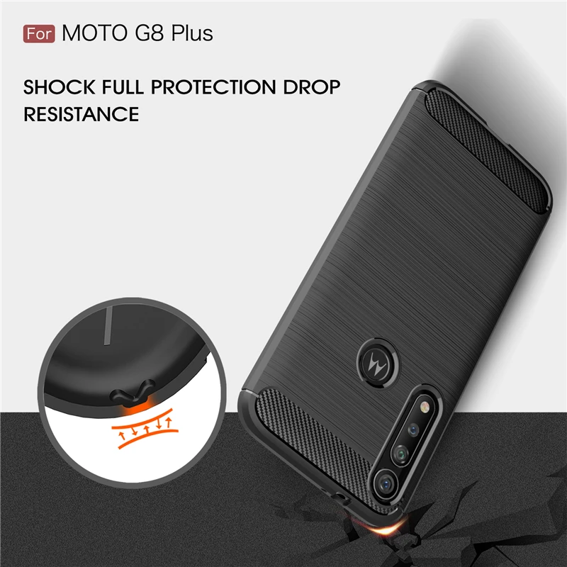 Prípad Motorola Moto G8 Plus Prípade Shockproof Nárazníka Uhlíkových Vlákien Kryt Pre Motorola Moto G8 Plus Telefón Pre Prípad Moto G8 Plus Obrázok 2 