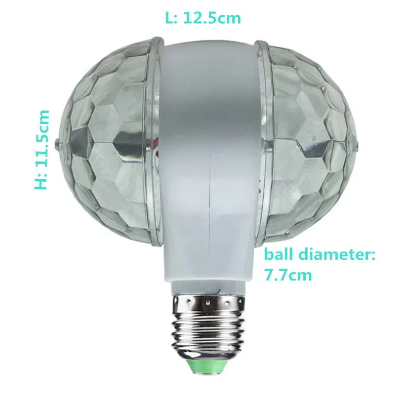 YIYANG LED 6W Rotujúce Žiarovka Svetla s Dual Head Magic Fáze Disco Lampa Rotujúce obojstrannú RGB Fáze Svetlá dc svetlo Escenario Obrázok 2 