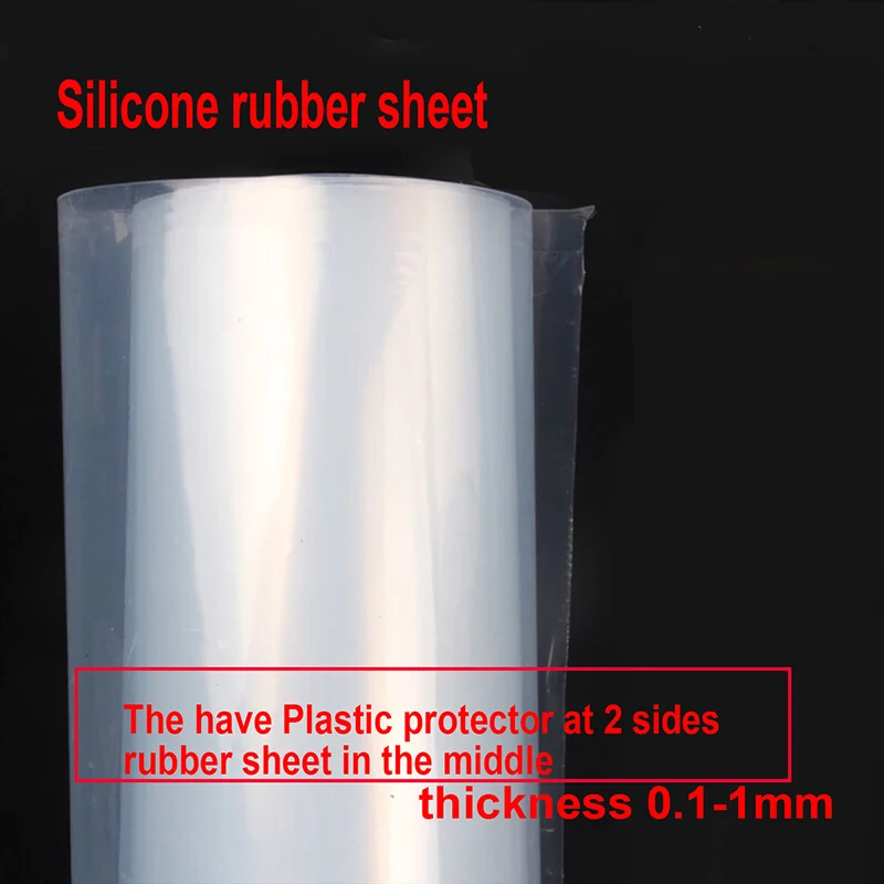 0.1 0.2 0.3 0.4 0.5 0.6 0.8-3 mm hrúbka Silikónová guma/Mat/Cussion pad film500*500mm tenké dosky Gumy Obrázok 2 