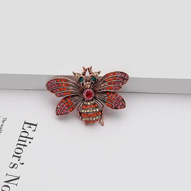 Nádherné retro móda hmyzu odkvapkávanie brošňa motýľ motýľ, včela brošňa brošňa príslušenstvo žena luxusné šperky Obrázok 2 