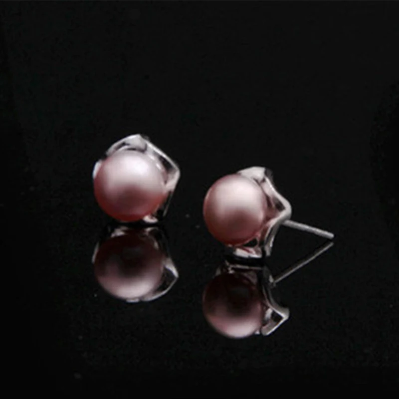 YIKALAISI 925 Sterling Silver šperky nové 100% prírodné sladkovodné perly stud náušnice šperky pre womenbest darček pre ženy Obrázok 3 