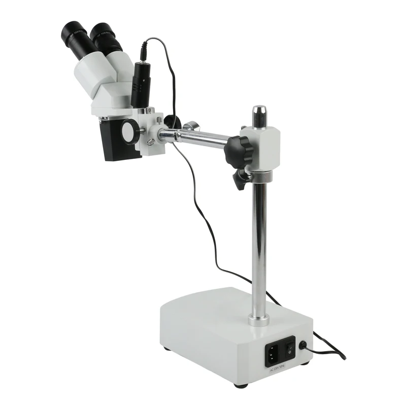 10X/20X 20X/40X Stereo Binokulárne Mikroskopom 230mm Pracovná Vzdialenosť + Boom Arm Pre PCB Spájkovanie Telefón Oprava Laboratória Anatómie Obrázok 3 