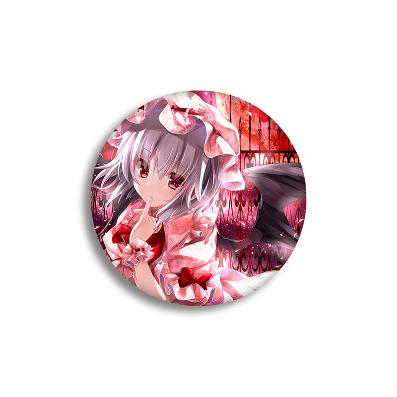 1pcs Anime Touhou Projektu Brošne retiazky Na Dievčatá Chlapci Cartoon Vzor Okrúhly Odznak Klopě Pin Na Batoh Oblečenie Cosplay Darček Obrázok 3 