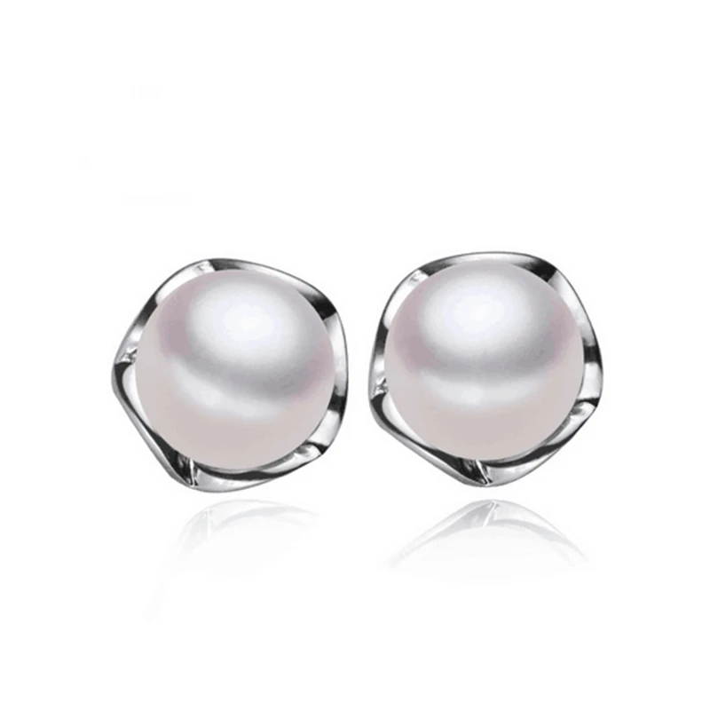 YIKALAISI 925 Sterling Silver šperky nové 100% prírodné sladkovodné perly stud náušnice šperky pre womenbest darček pre ženy Obrázok 5 