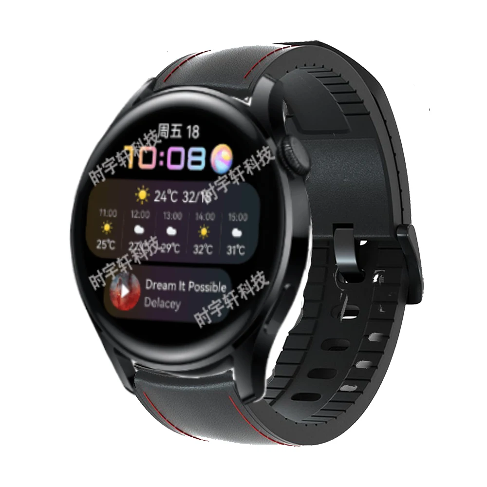 Pre Huawei Sledujte 3 Pro, Smart Hodinky 22 mm Náramok Silikón Kožený Remienok Pre Huawei GT2 GT 3 46 mm/2 Pro/2E/Česť Magic Watchband Obrázok 5 