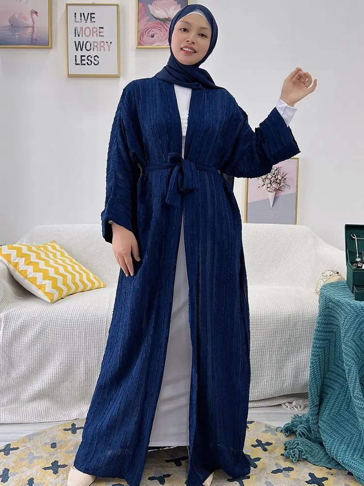 Abaya Dubaj Turecko Islamu, Moslimov Dlhé Šaty, Hidžáb Kaftany Abayas Pre Ženy Djellaba Župan Longue Kimono Femme Musulmane Khimar Obrázok 5 