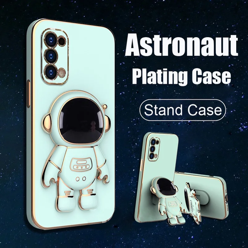 Astronaut Teleskopický Stojan Držiak Pokovovanie obal Pre Samsung Galaxy A52 A53 S22 Ultra S21 S20 S10 Plus Poznámka: 20 10 A33 A21S A50 A03 Obrázok 5 